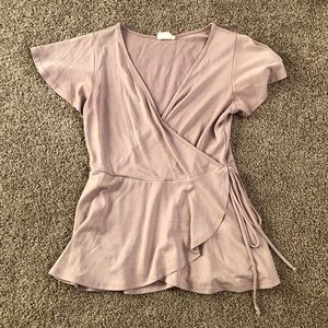 Flowy blush pink shirt